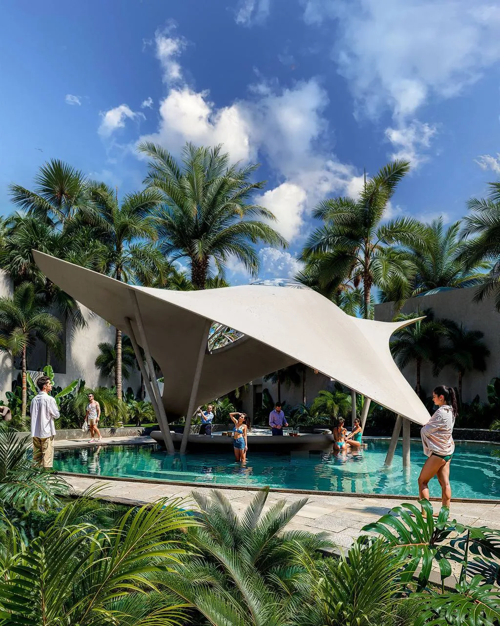 Swimming Pool with Pool Bar