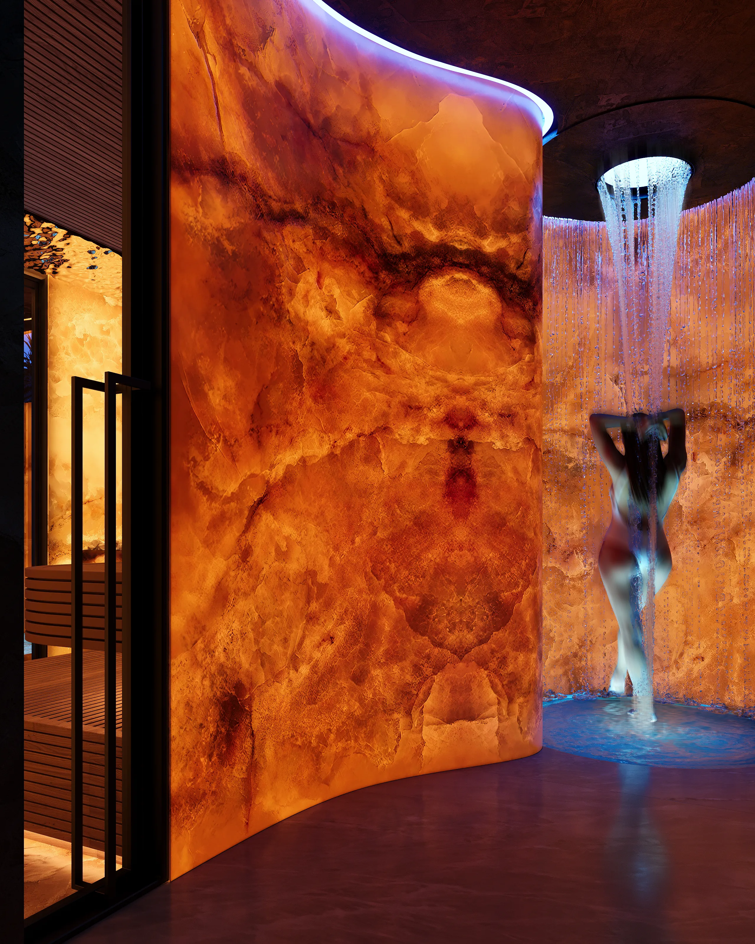 Waterfall Sauna