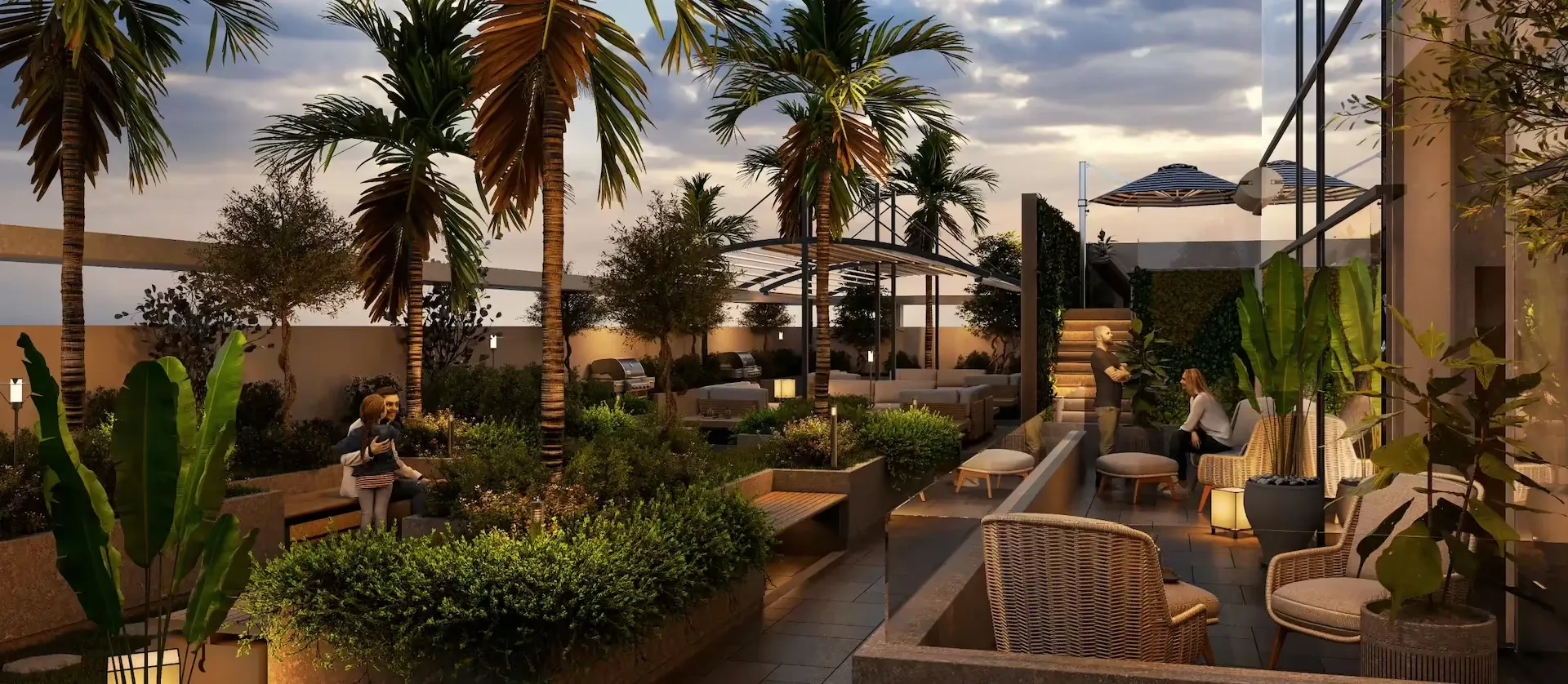 BBQ Area & Landscaped Gardens