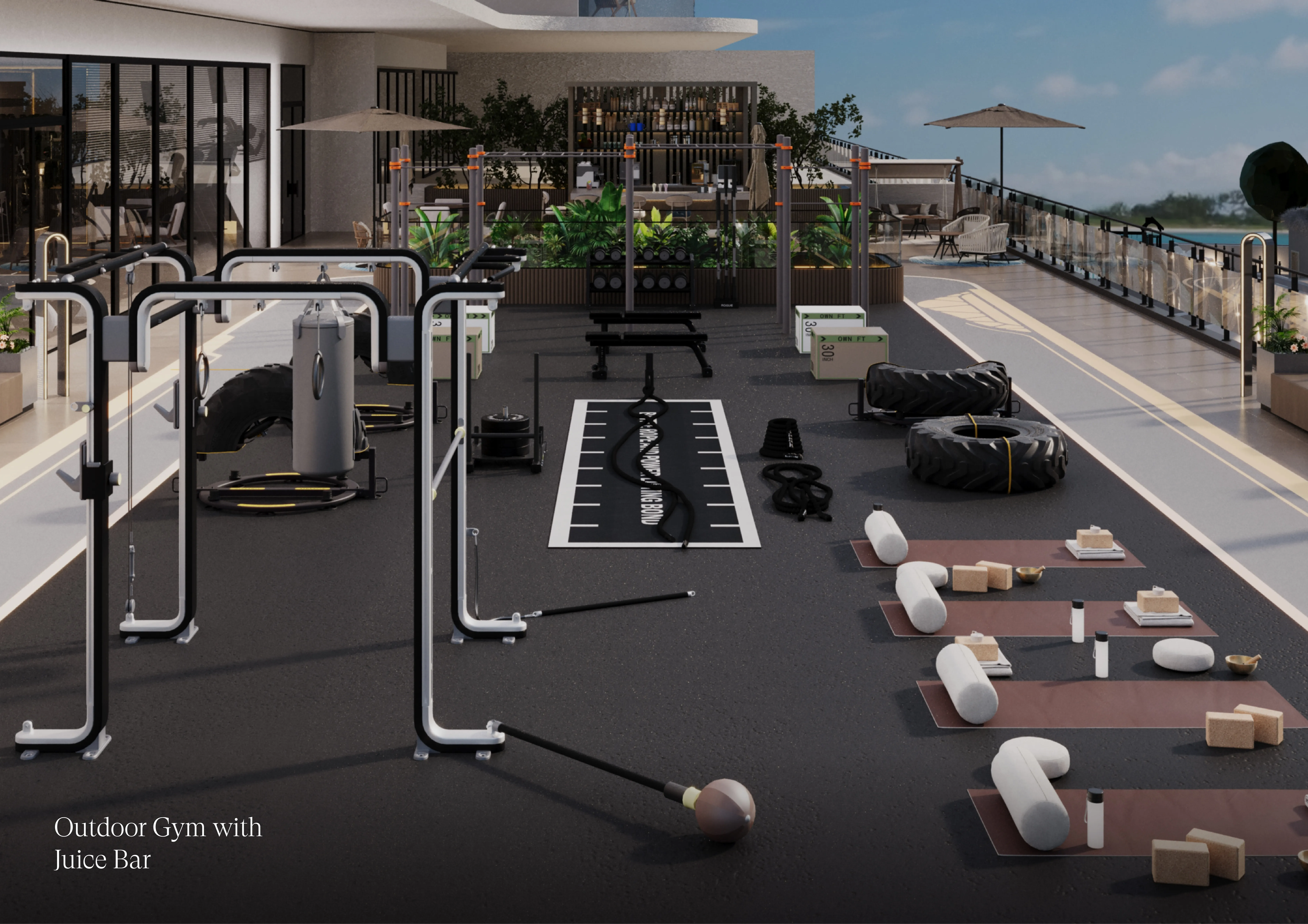 Outdoor Gym with Juice Bar