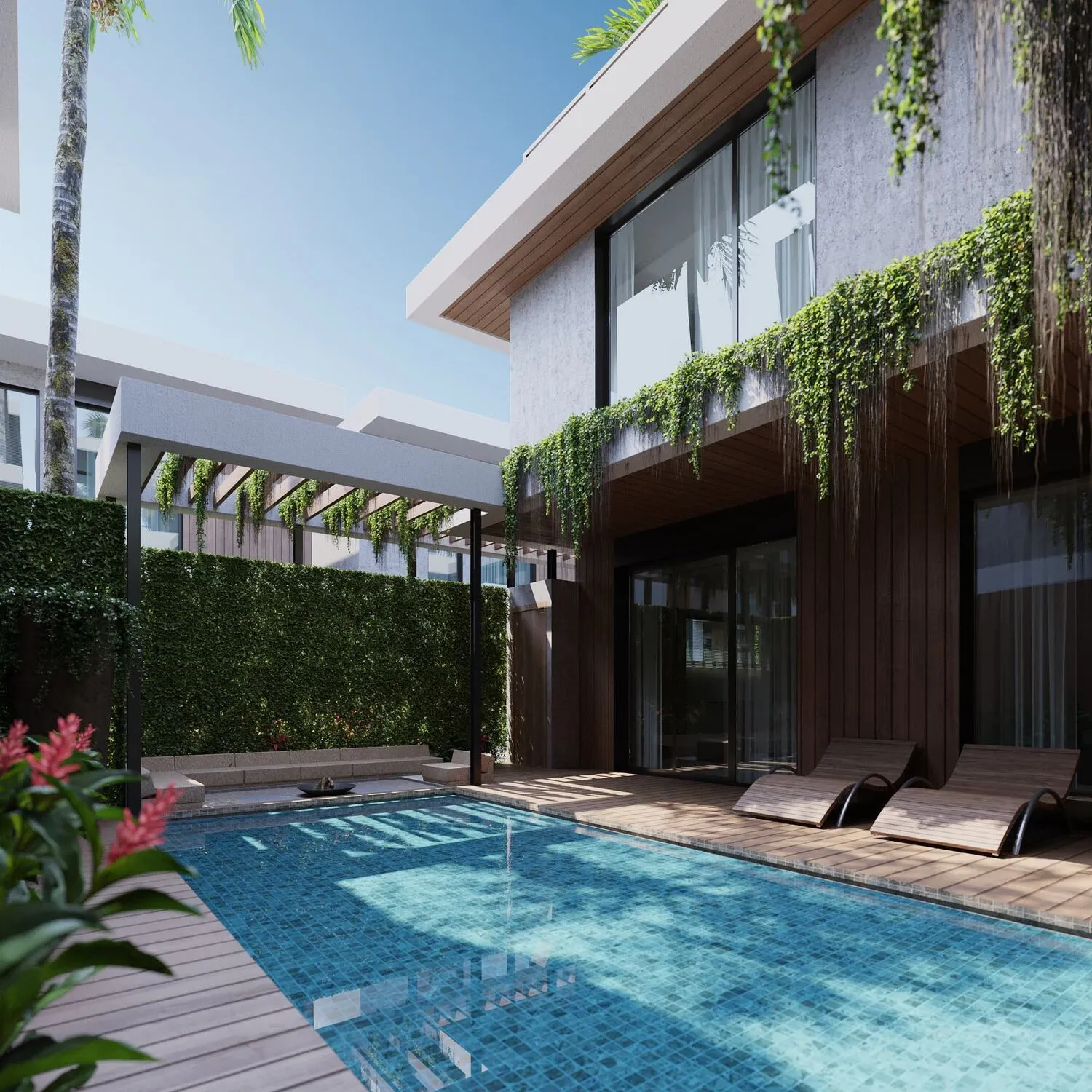 Swimming Pool with Sun Loungers