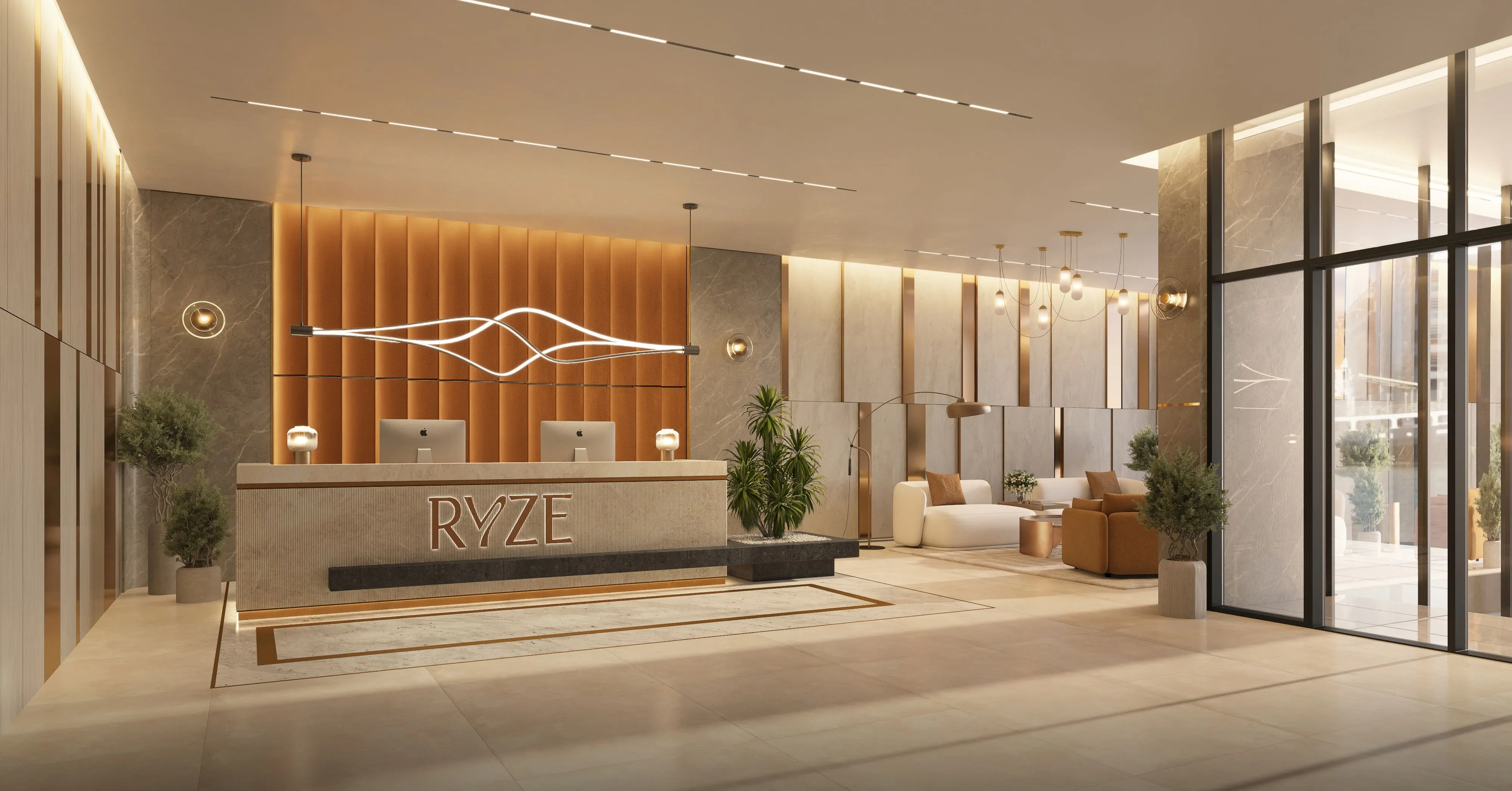 Ryze Residences by AUM Development lobby