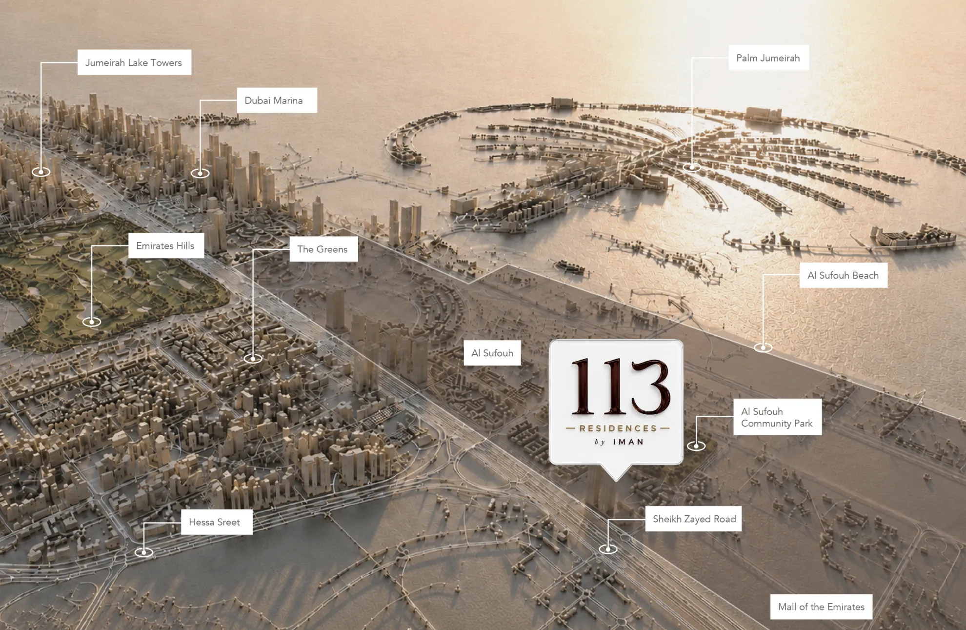 113 Residences by Iman master plan