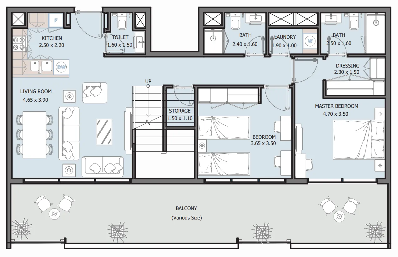 4 bed