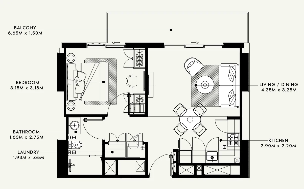 1 bed