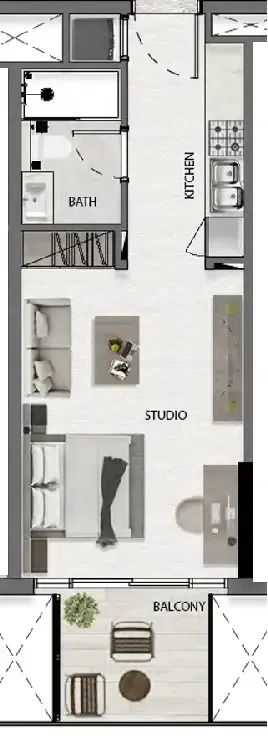 Deca Avana Residences Studio floor plan