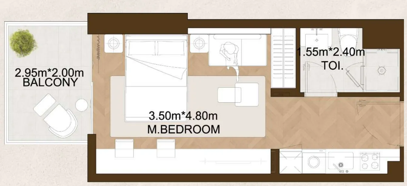 Studio floor plan