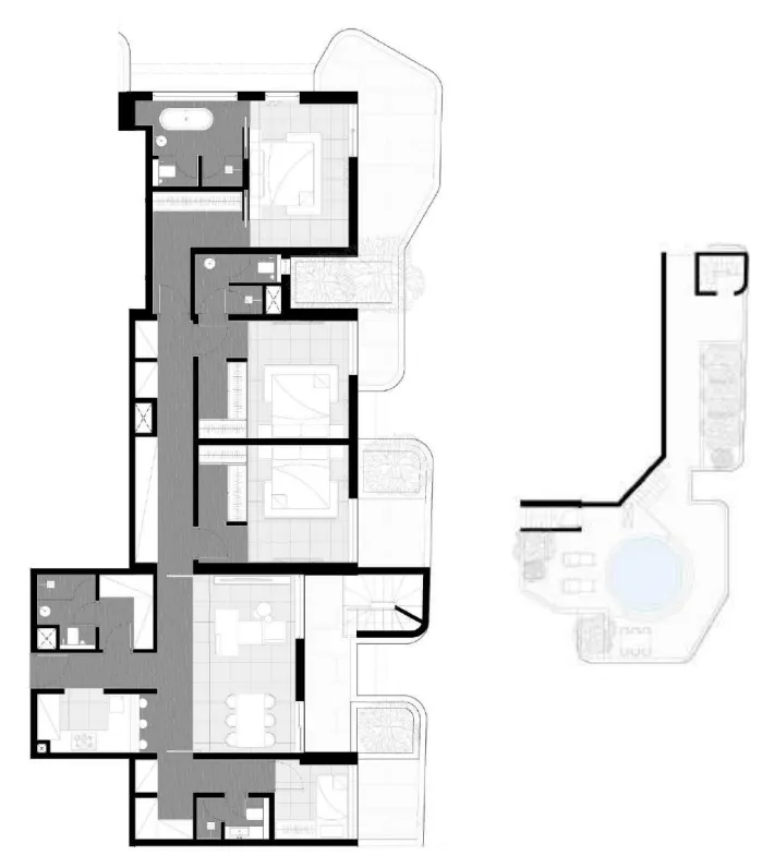3 bedrooms floor plan