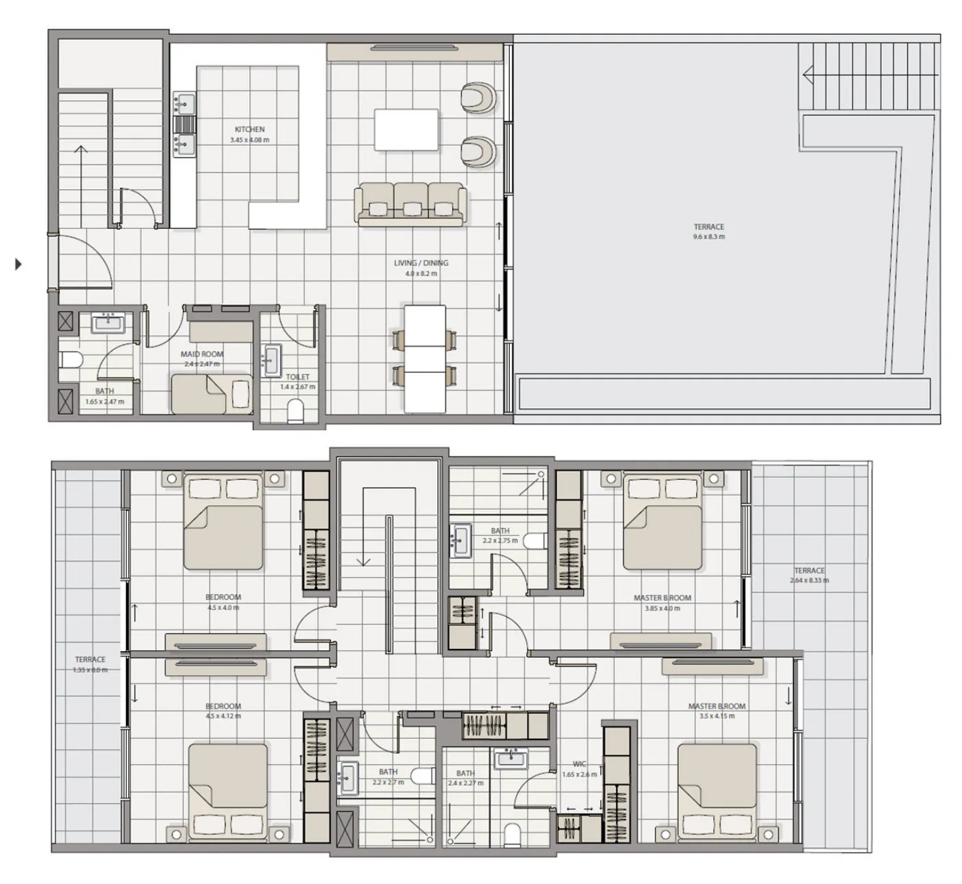 4 bedrooms floor plan
