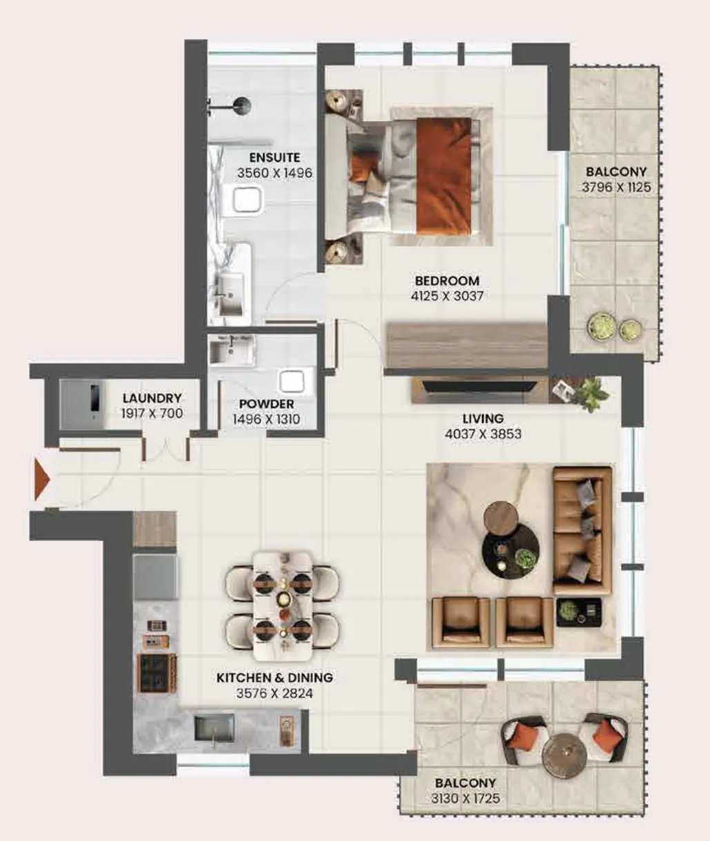 1 bed