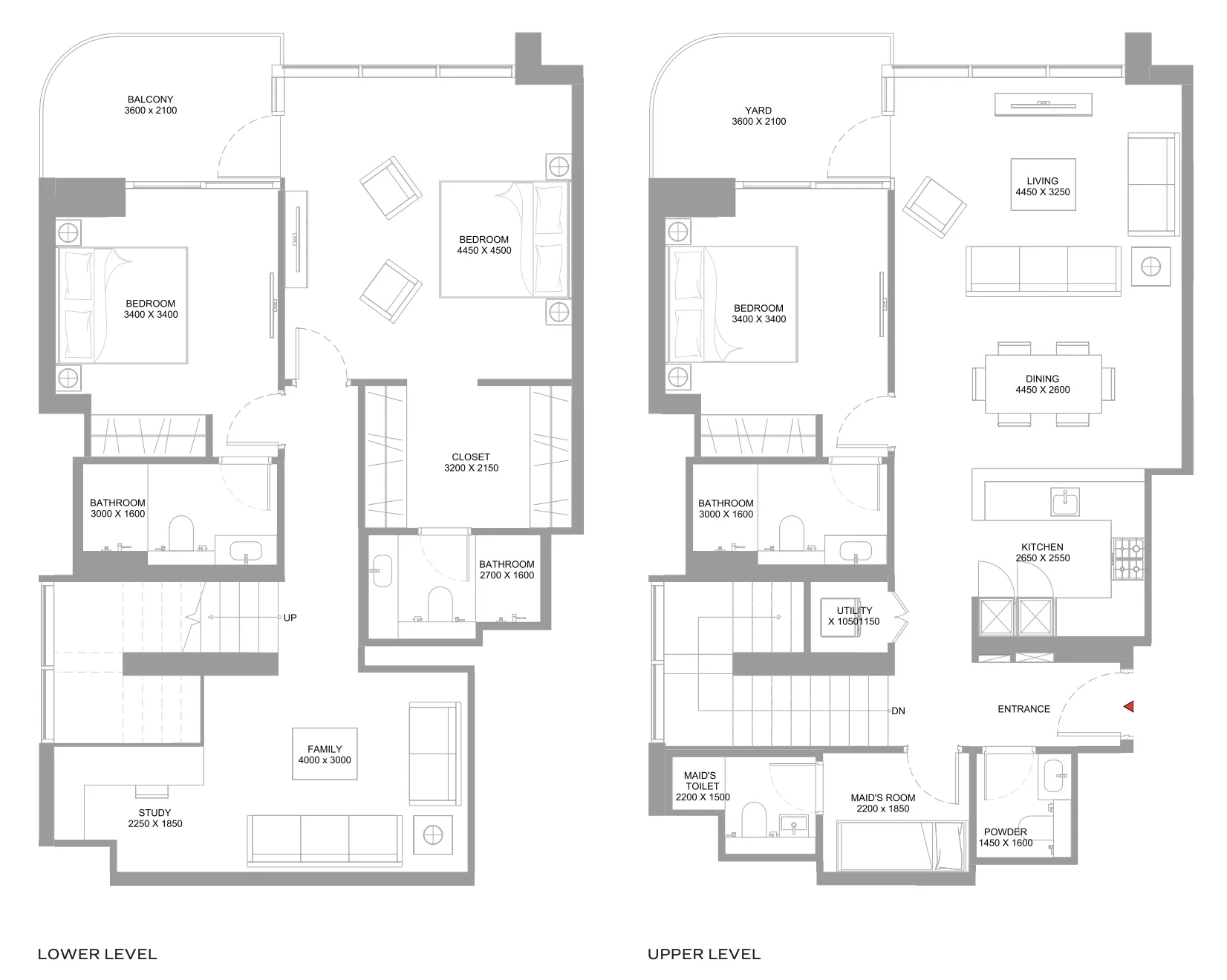 3 bedrooms floor plan
