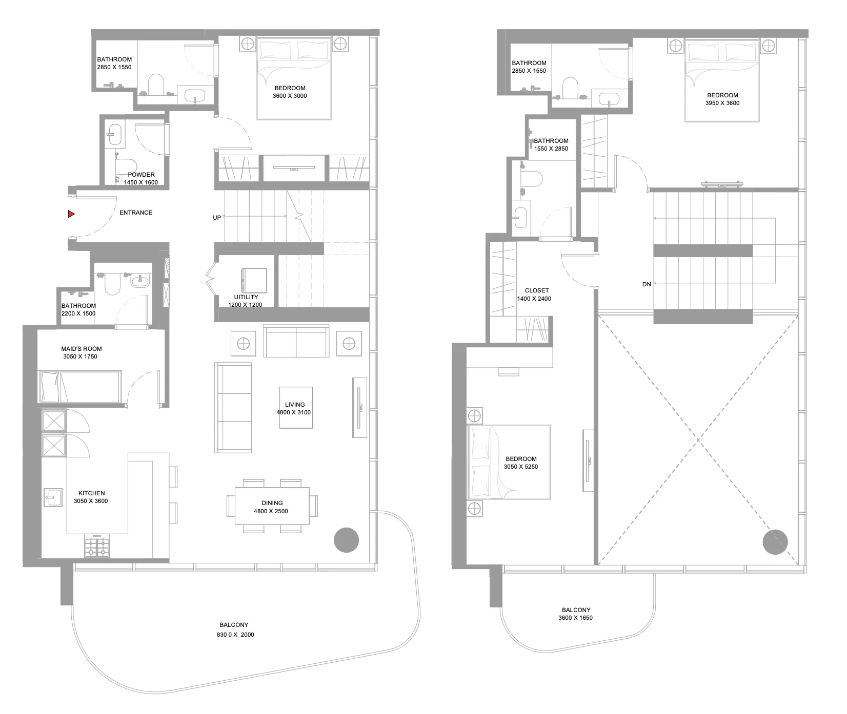 3 bedrooms floor plan