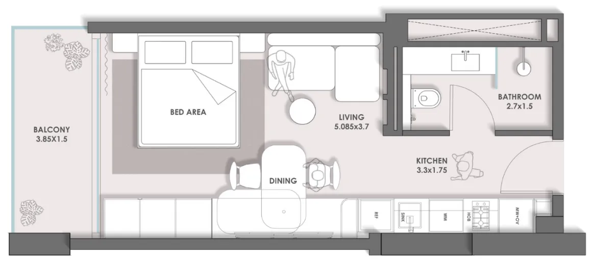 Studio floor plan