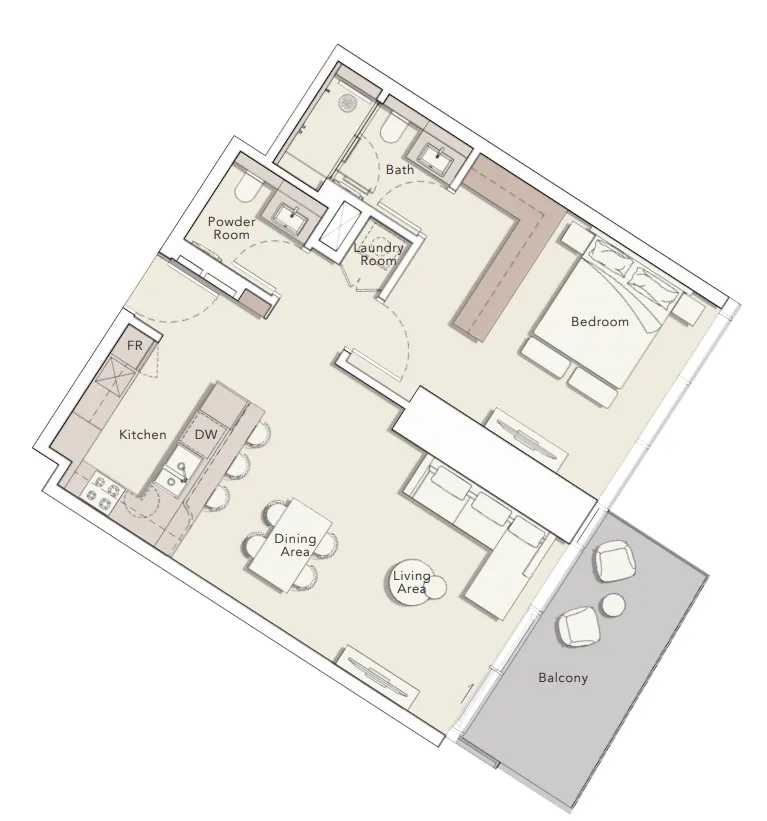 1 bed