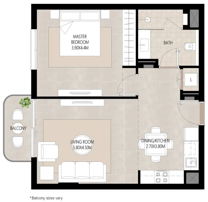 1 bed