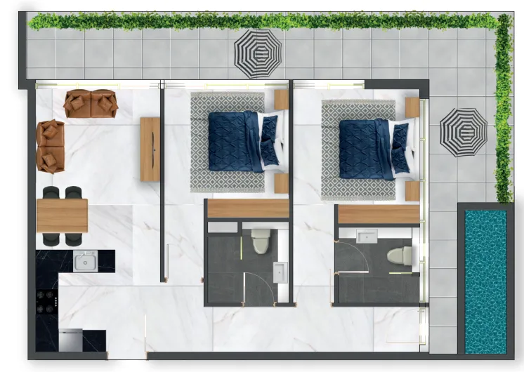 2BR Layout