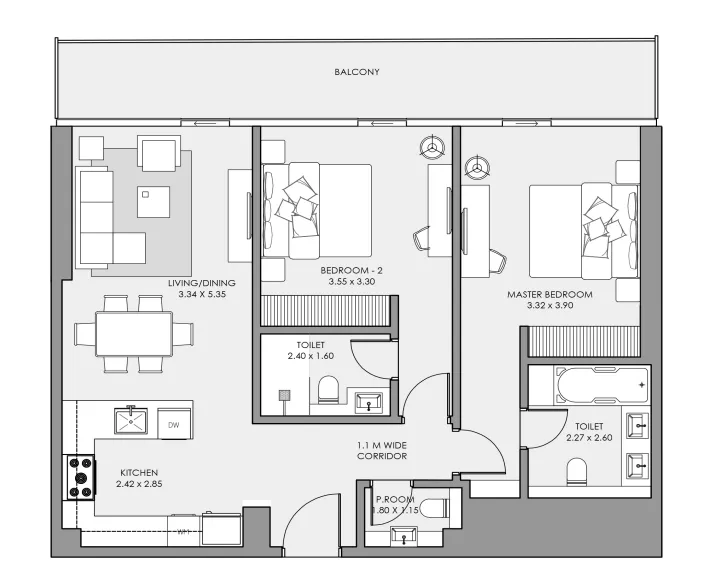 2BR Layout