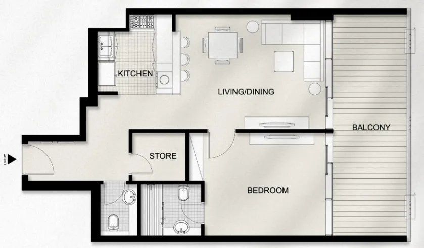 1 bed
