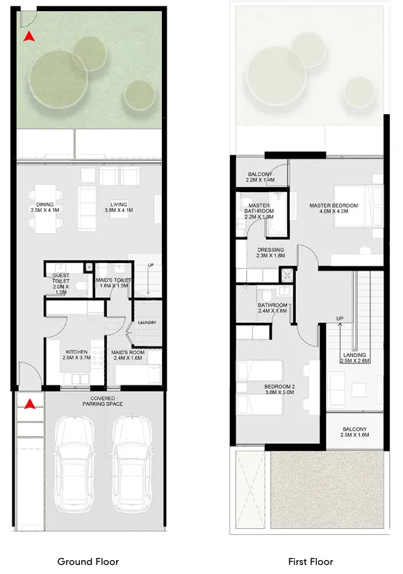 2-bedroom home floor plan