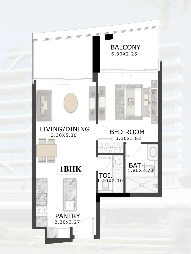 1 bed