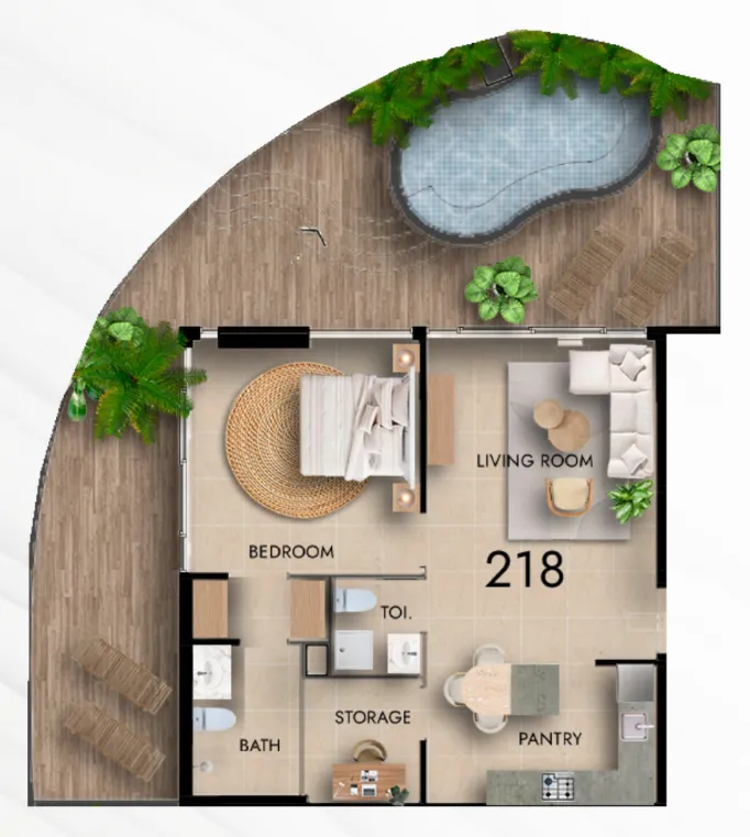 1 bed