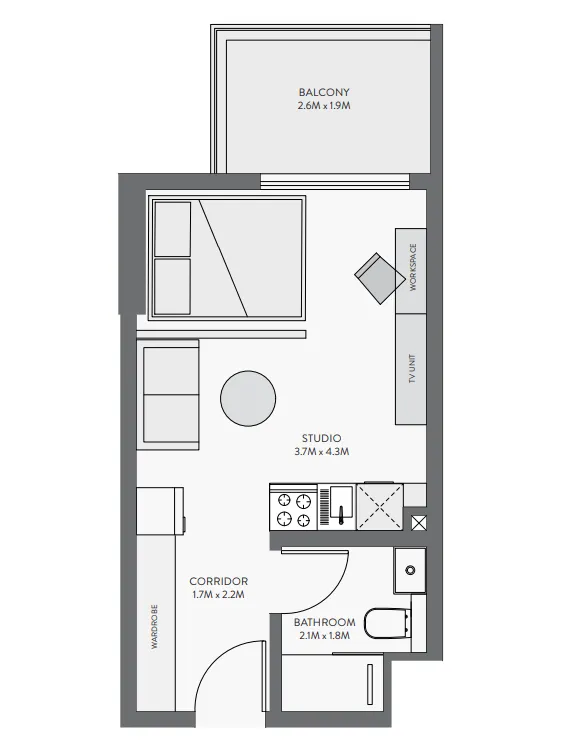 Studio floor plan