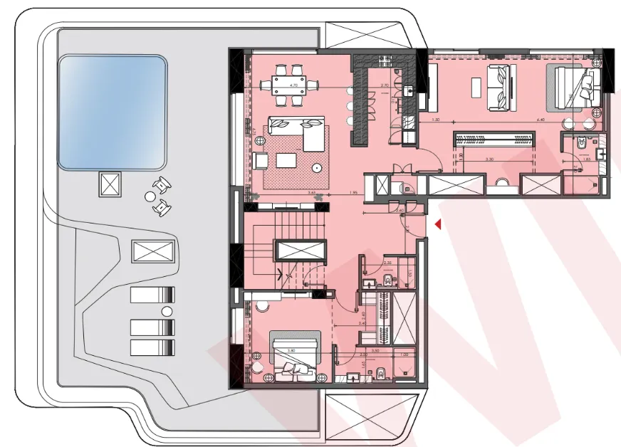 4 bedrooms floor plan