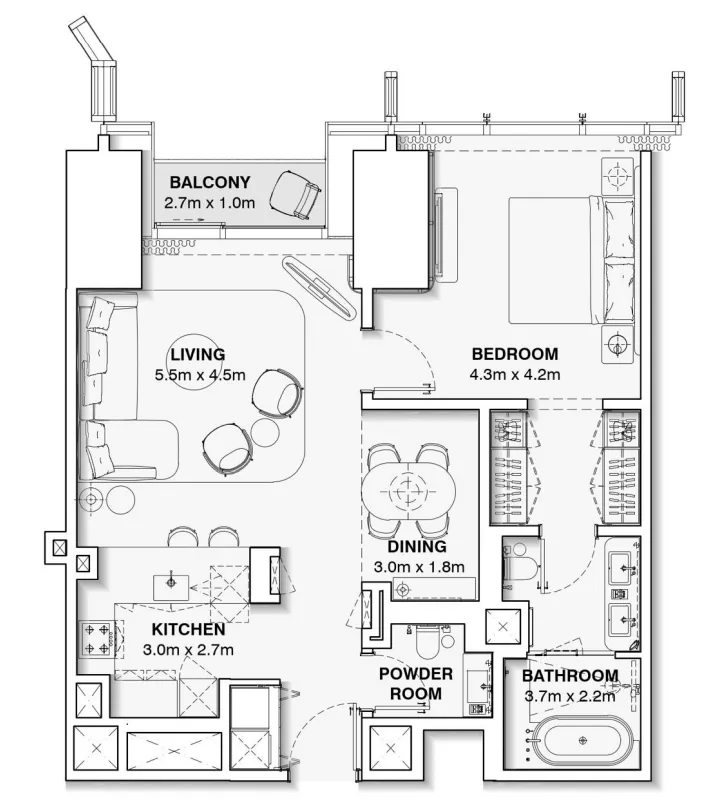 1BR Layout