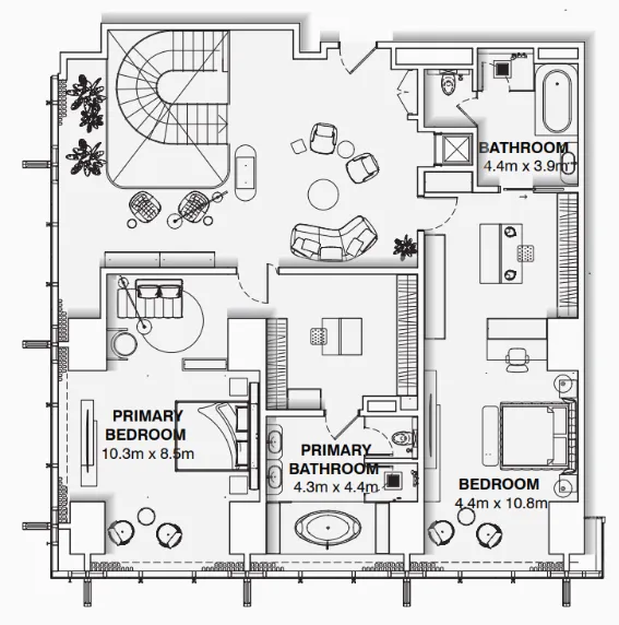 3 bedrooms floor plan