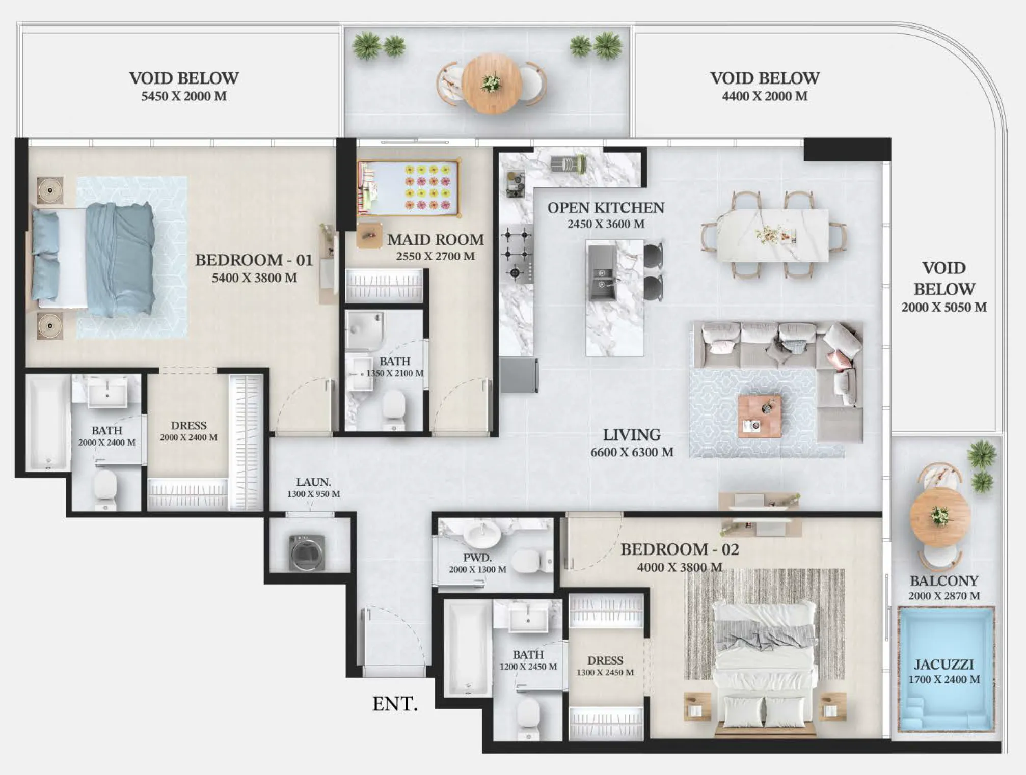Wellington Developments Wellington Ocean 2BR floor plan