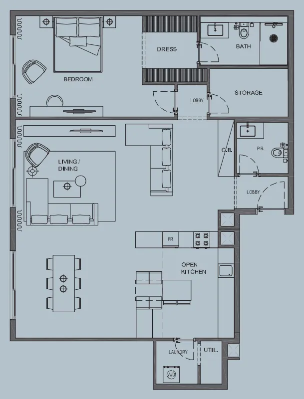 1 bed
