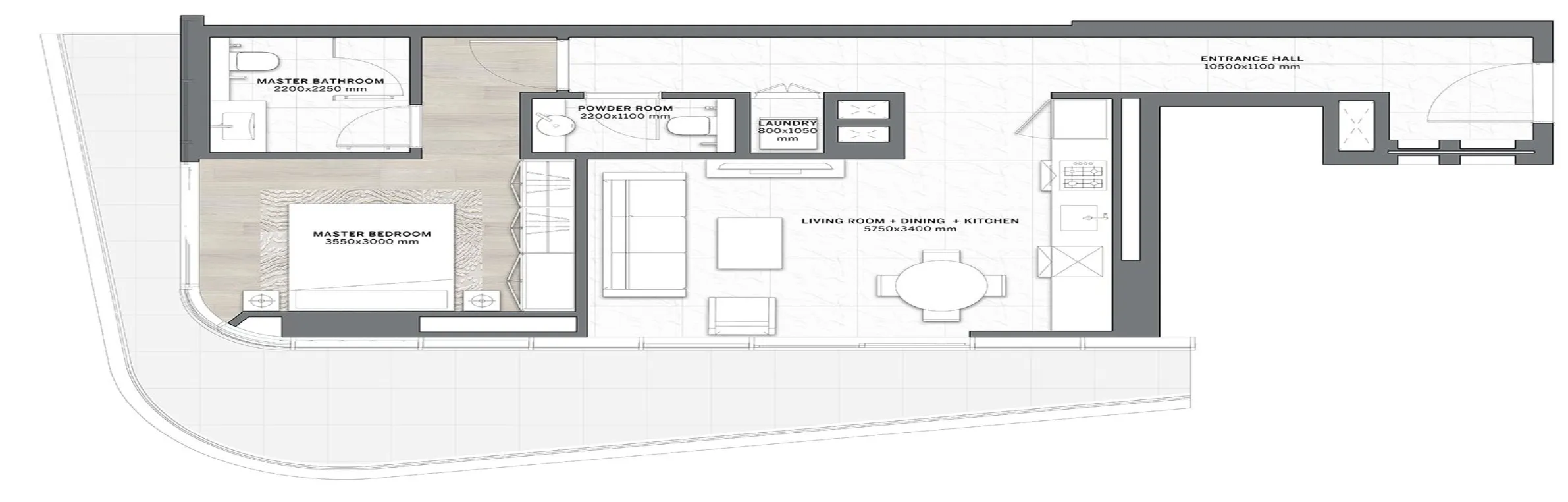 1 bed