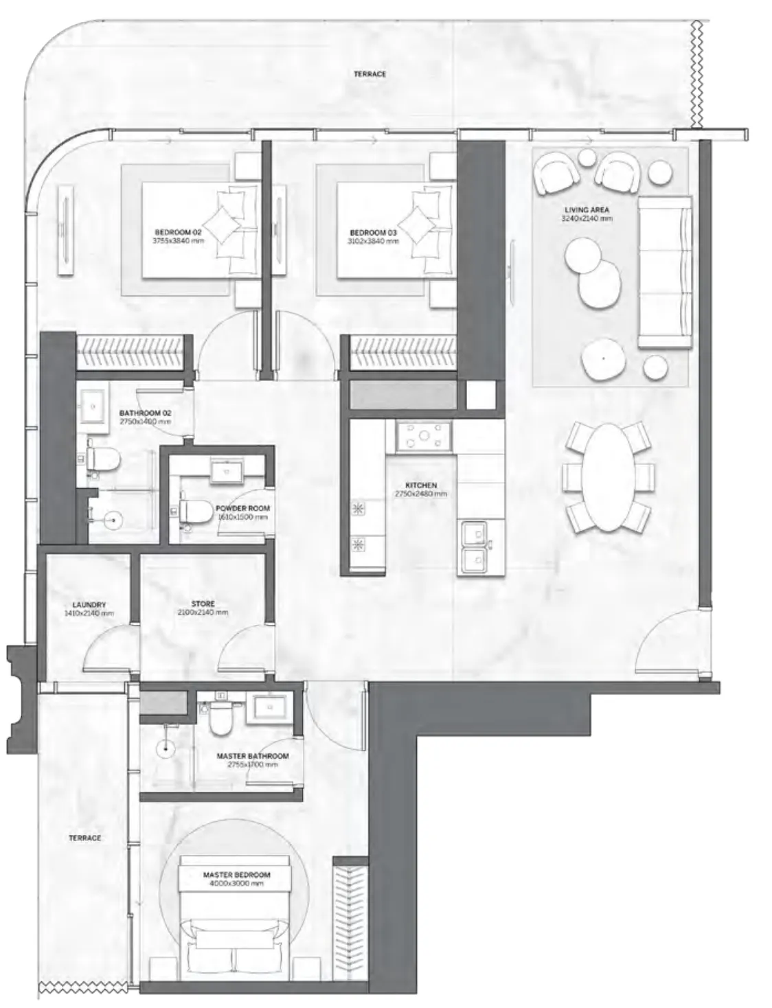 3BR Layout