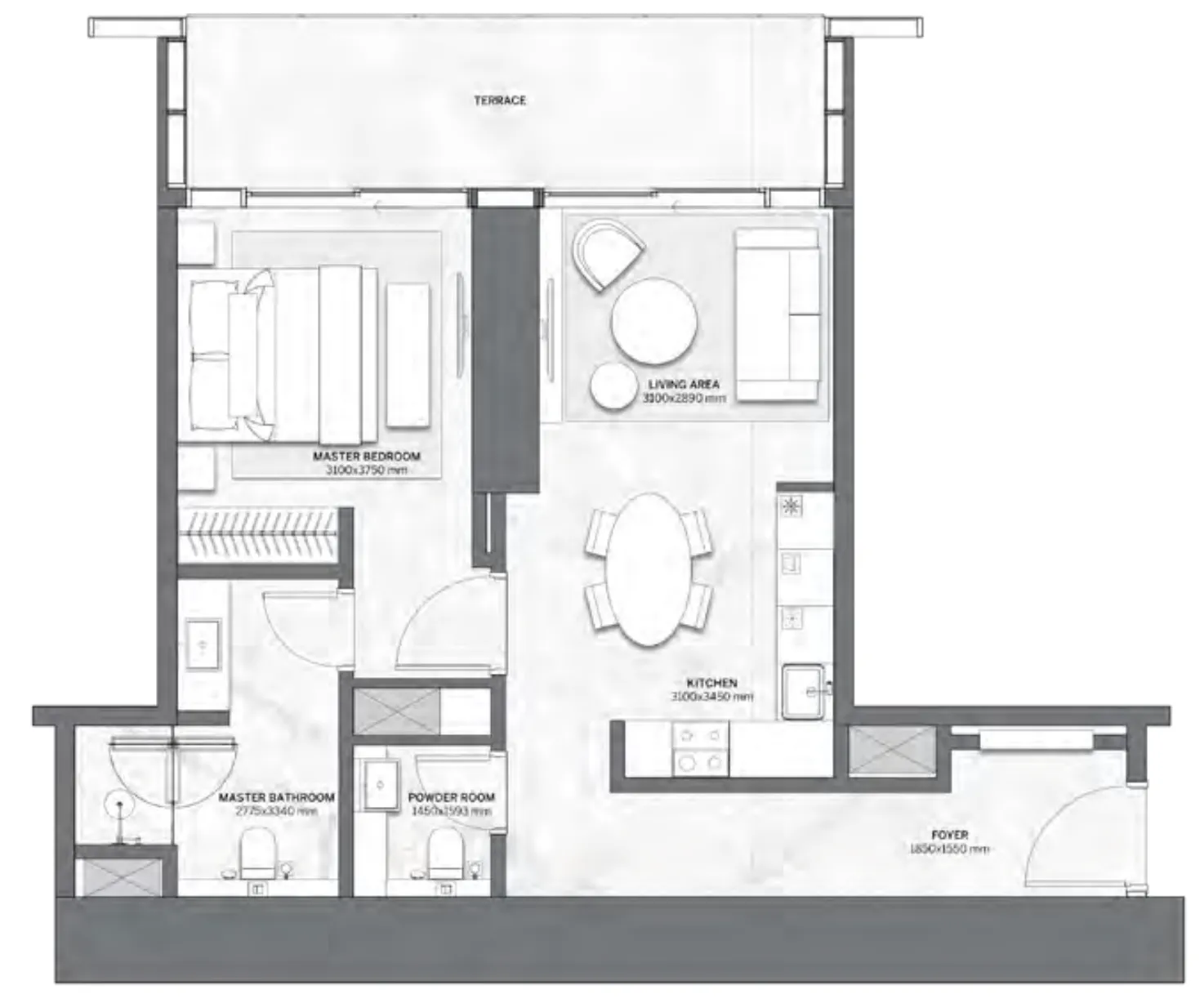 1BR Layout