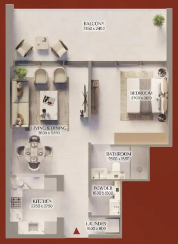 1 bed