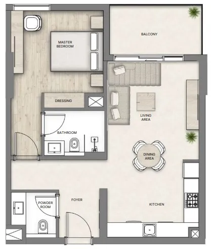 1 bed