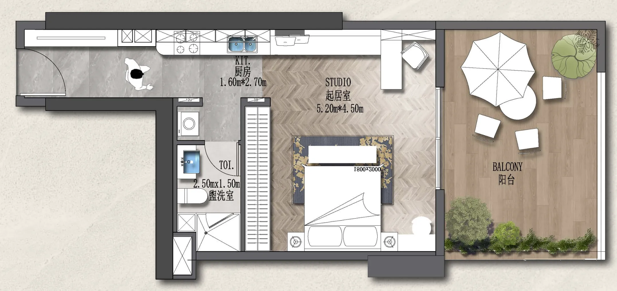 Studio floor plan
