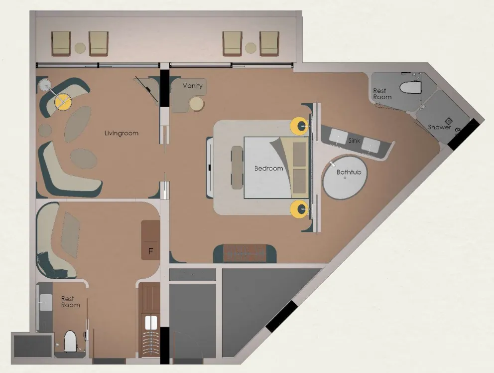 1 bedroom floor plan