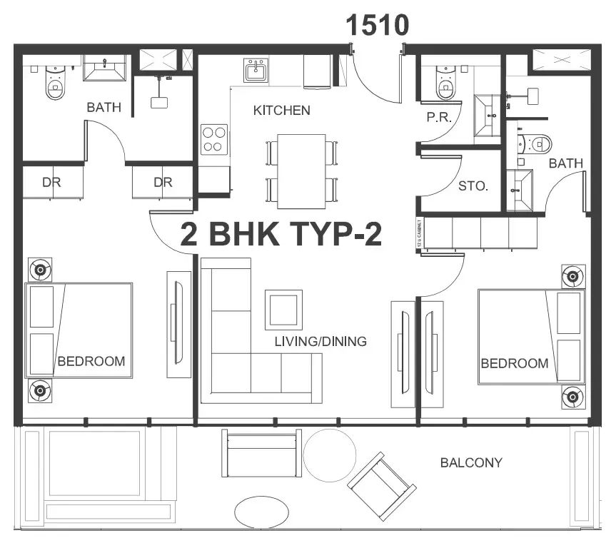 2BR Layout