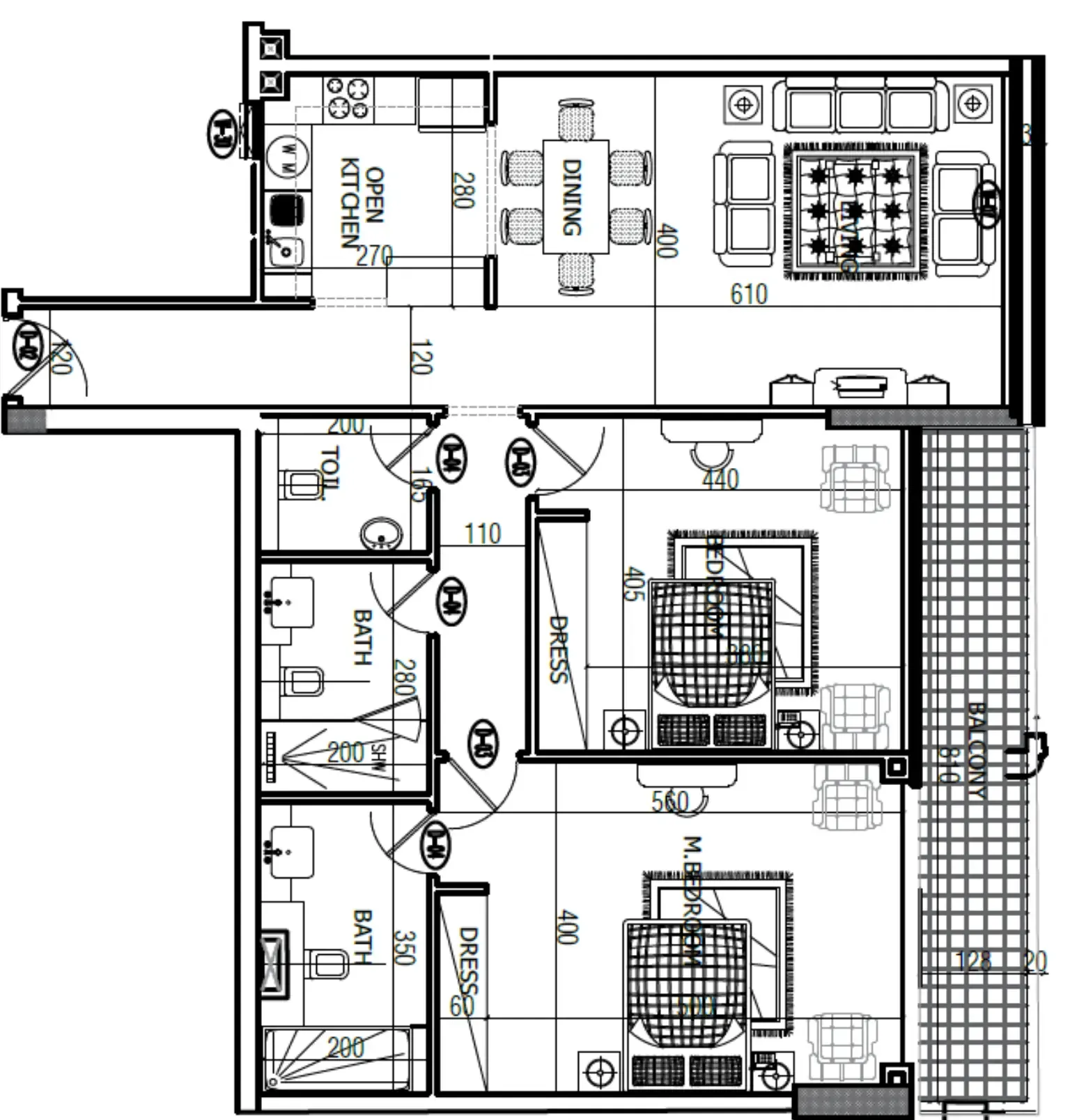 2 bed