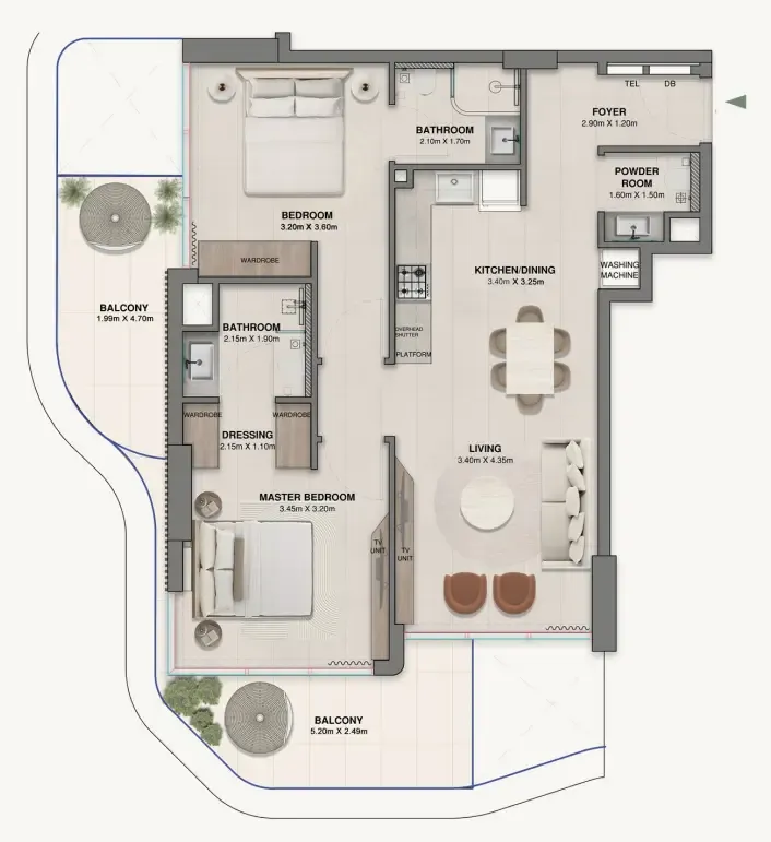 2BR Layout