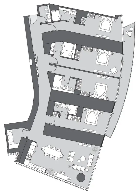 4 bed