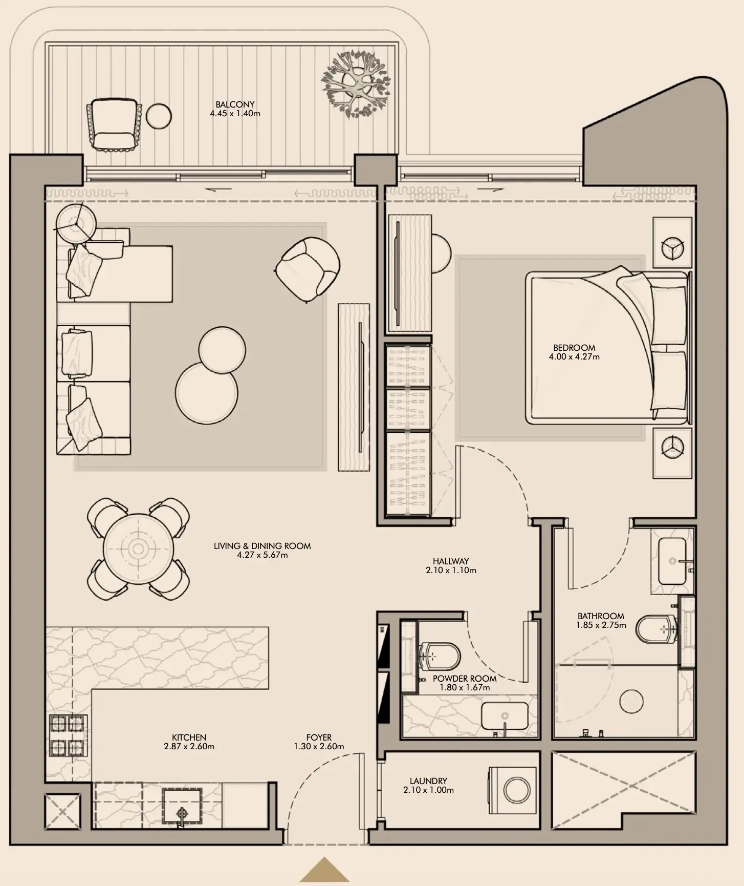 1 bed