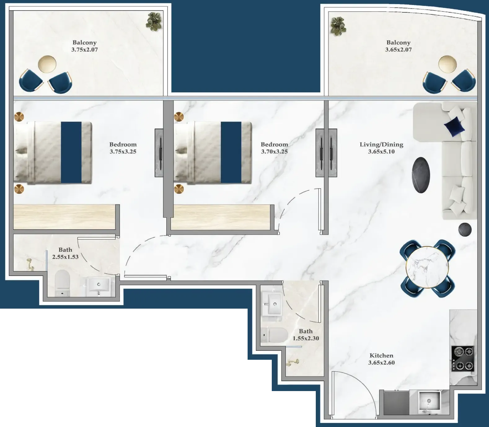 2BR Layout