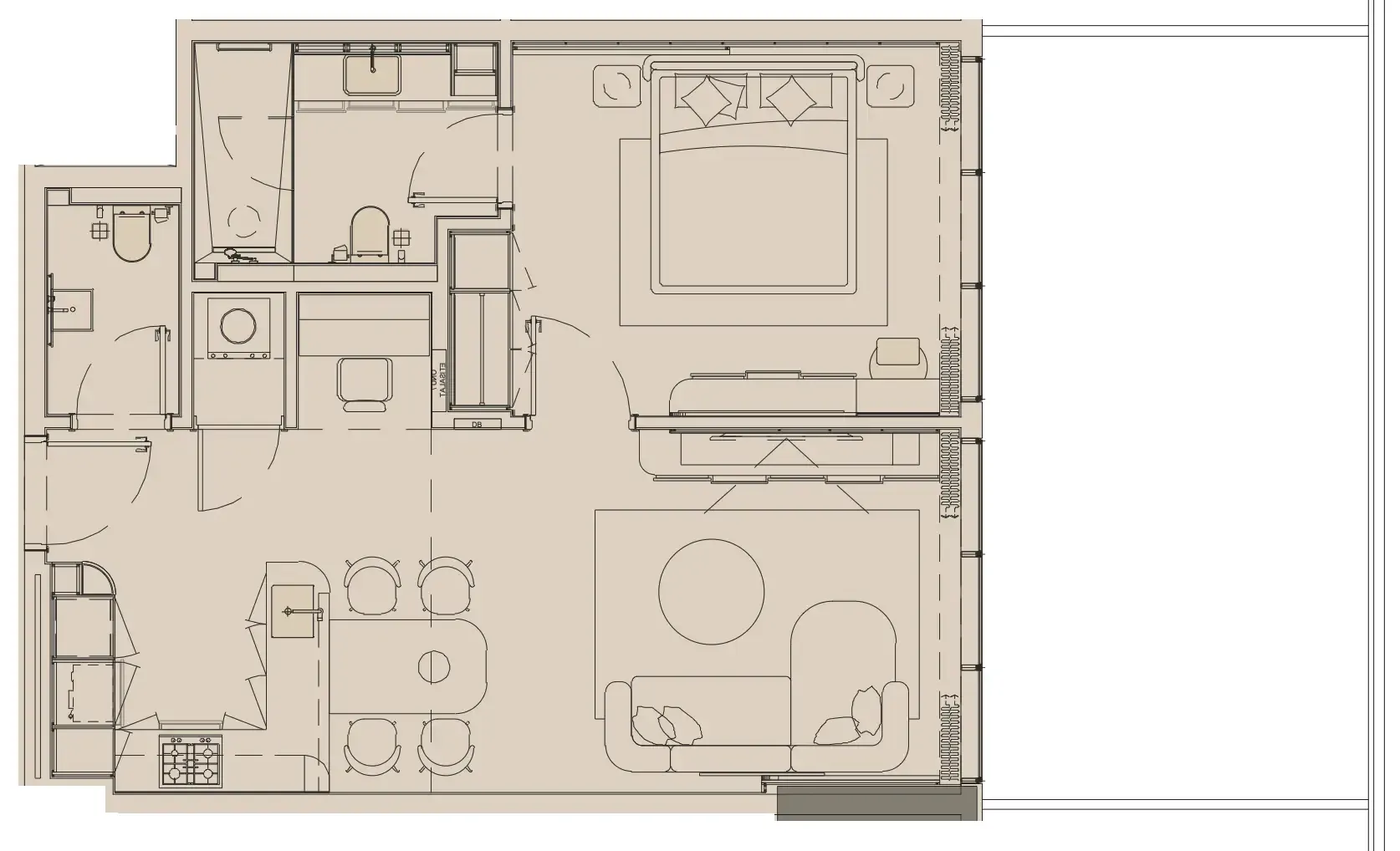Imtiaz Development Pearl House IV 1BR floor plan