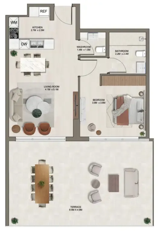 1BR Layout