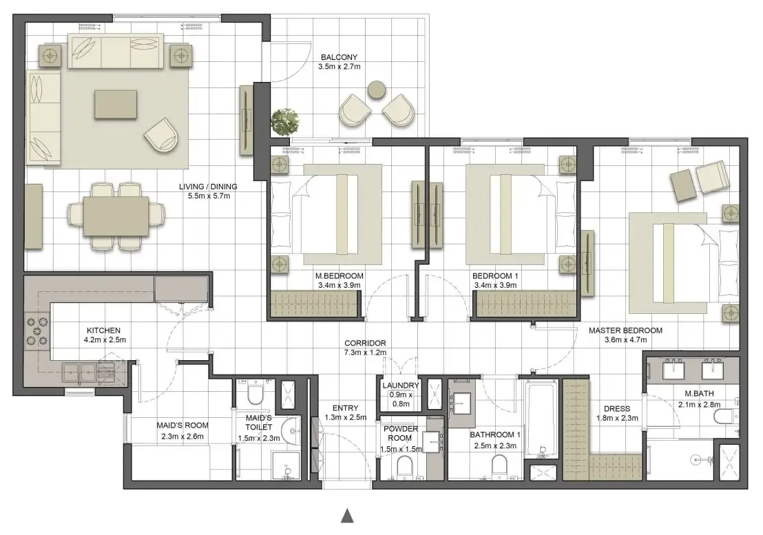 3BR Layout