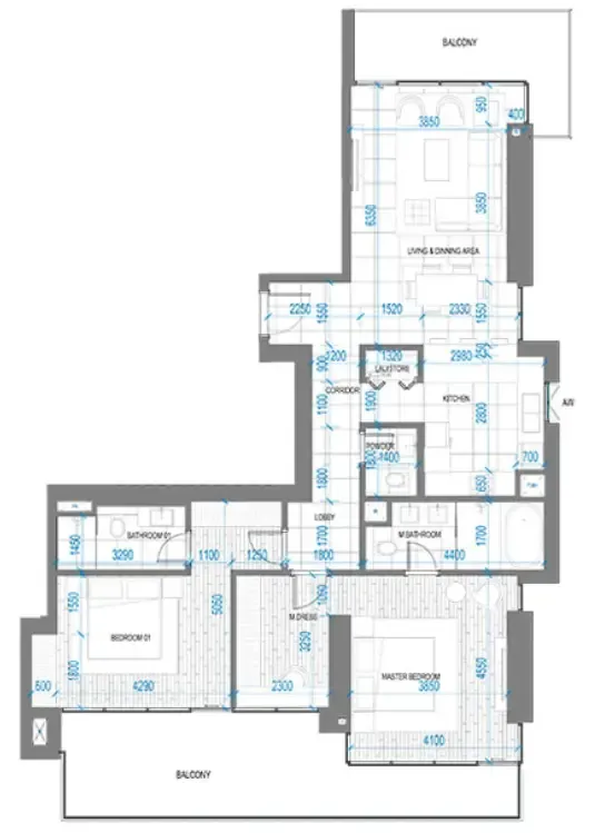 2 bed