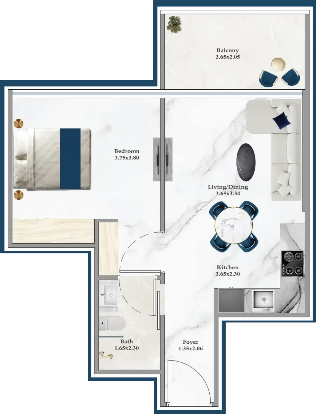 1BR Layout