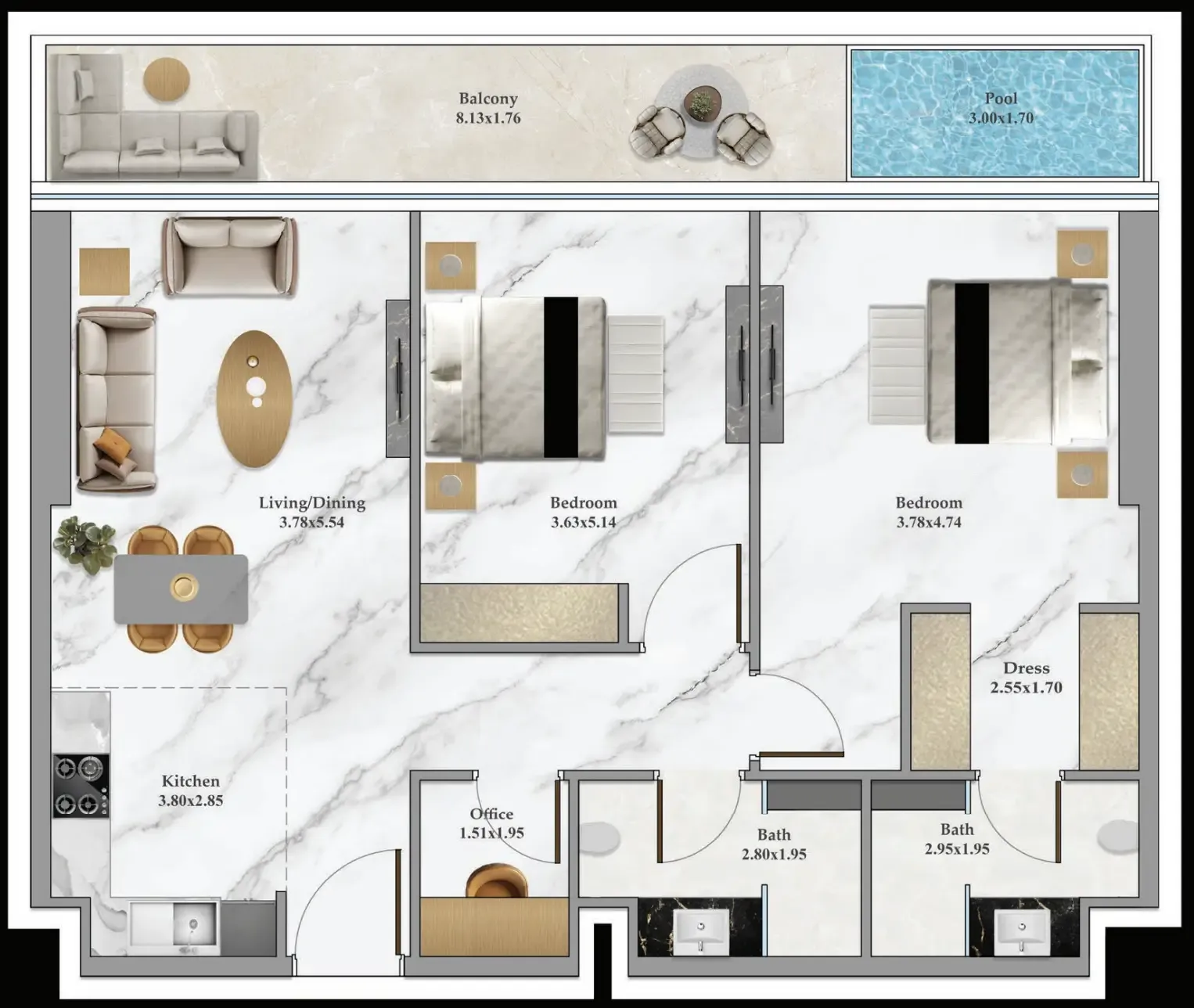 Layout 2 camere